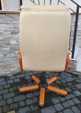 Кресло для офиса, крісло компютерне, на коліщатках, шкіряне7 фото