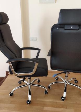 Нові шкіряні офісні кріслі garne kriselechko, офисное кресло кожа7 фото
