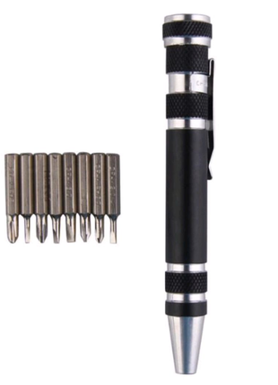 Викрутка з 8 різними бітами