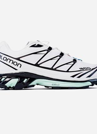 Топові кросівки унісекс salomon xt-6 white icy morn