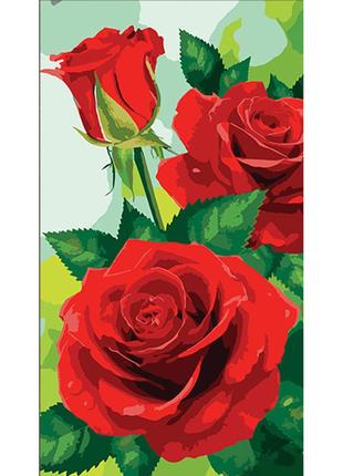 Картина за номерами червоні троянди