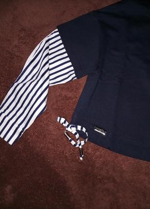 Темно-синя кофта/блуза шкільна5 фото