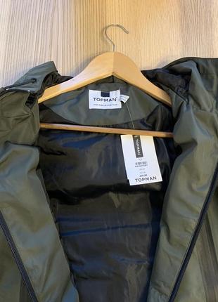 Новая куртка парка ветровка topman цвета хаки3 фото