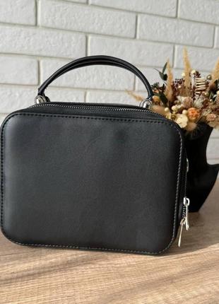 Жіноча міні сумочка клатч рептилія чорна, маленька каркасна сумка під рептилію3 фото