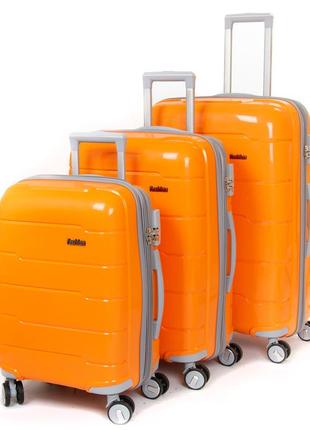 Podium дорожная чемодан 31 abs-пластик fashion pp-1  810 orange1 фото