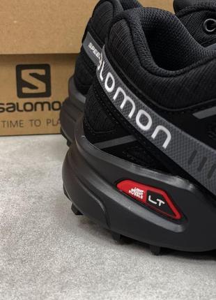 Чоловічі кросівки salomon speedcross 3 black/white5 фото