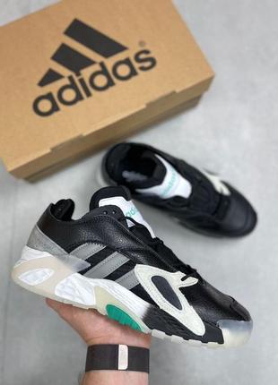 Чоловічі кросівки adidas streetball white/black/green