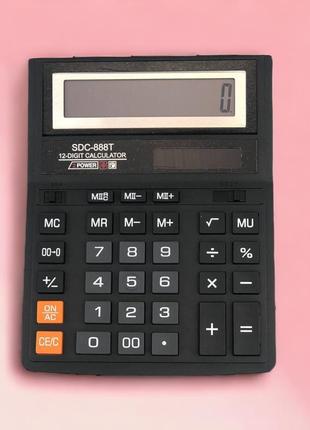 Калькулятор электронный sdc-888t с встроенной батареей и солнечной панелью
