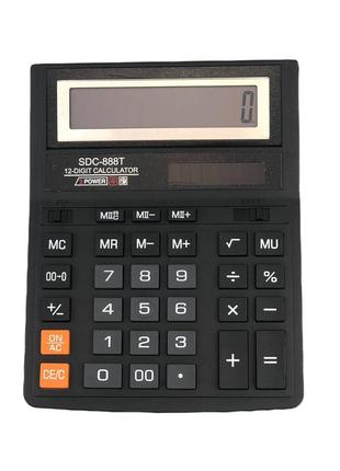Калькулятор электронный sdc-888t с встроенной батареей и солнечной панелью