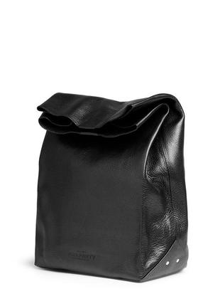 Кожаная сумка-клатч poolparty lunchbox черная2 фото