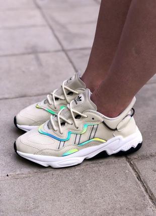 Жіночі кросівки adidas ozweego milk white3 фото