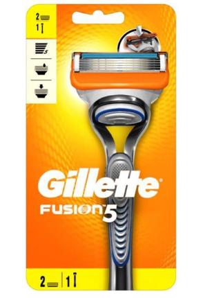 Станок для гоління gillette fusion5 з 2 змінними картриджами