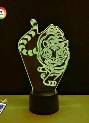Нічник-світильник 3d "тигр 2" 25х15 см 3dtoyslamp (2000002621010)