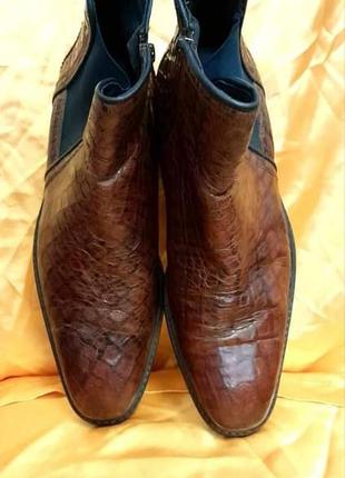 Ботинки сапоги из натуральной кожи крокодила3 фото