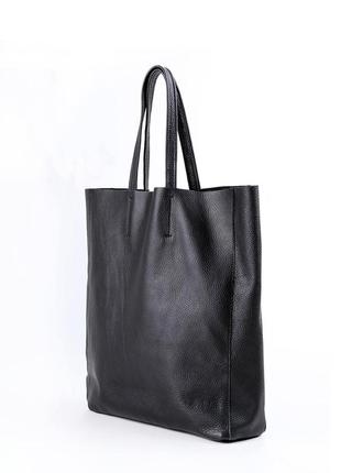 Женская кожаная сумка poolparty city черная2 фото