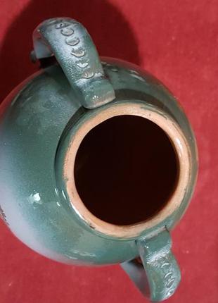 Ваза керамічна з ручками, ручний розпис. красива. висота 23