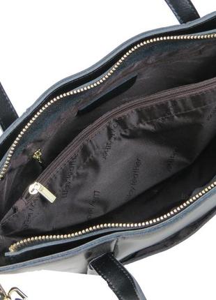 Шкіряна жіноча сумка fashion instinct чорна6 фото