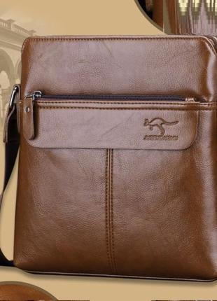 Качественная мужская сумка планшетка кенгуру, сумка-планшет на плечо для мужчин3 фото