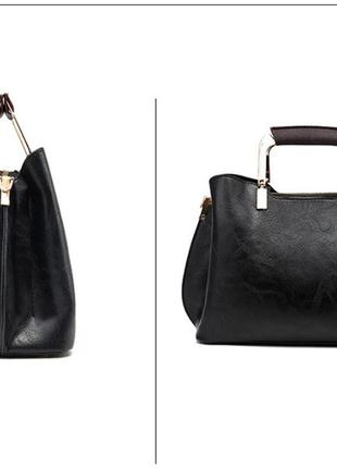 Женская сумка на плечо с брелком, модная и качественная женская сумочка эко кожа повседневная2 фото