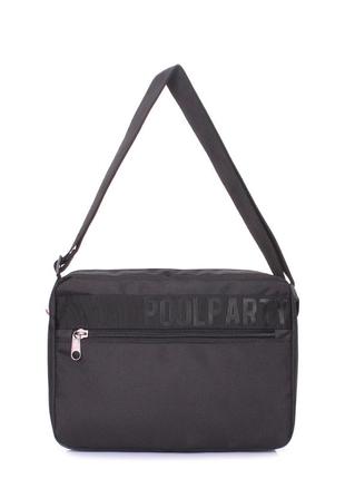 Повседневная текстильная сумка poolparty code черная1 фото