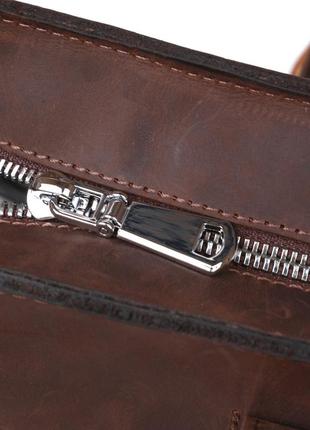 Вінтажна жіноча сумка-шопер shvigel 16349 коричневий5 фото