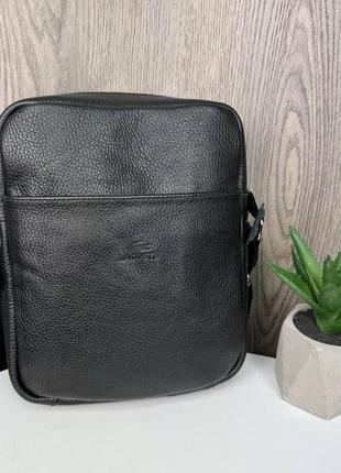 Мужская кожаная сумка барсетка стиль лакоста + кожаный ремень из натуральной кожи, подарочный набор 2 в 12 фото