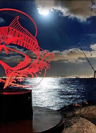 Нічник-світильник 3d "риболовля" 22х19 см 3dtoyslamp (2000002619543)2 фото