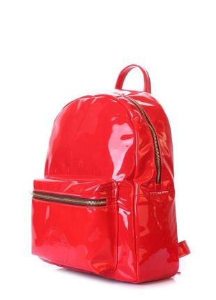 Рюкзак женский poolparty xs красный лаковый2 фото