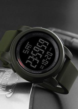 Чоловічий спортивний наручний годинник skmei 1257 електронний з підсвіткою, армійський цифровий годинник1 фото