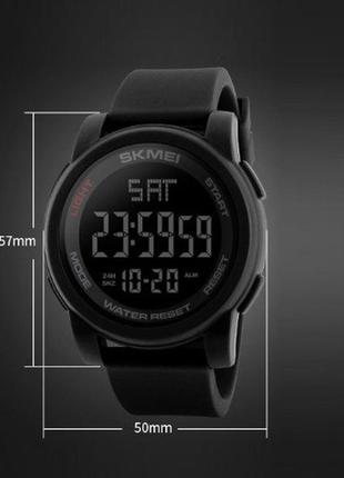 Чоловічий спортивний наручний годинник skmei 1257 електронний з підсвіткою, армійський цифровий годинник2 фото