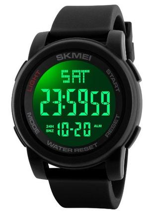 Чоловічий спортивний наручний годинник skmei 1257 електронний з підсвіткою, армійський цифровий годинник7 фото