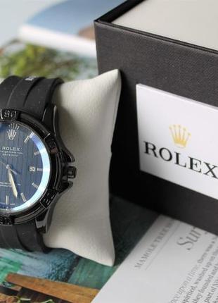 Мужские наручные часы rolex total black1 фото