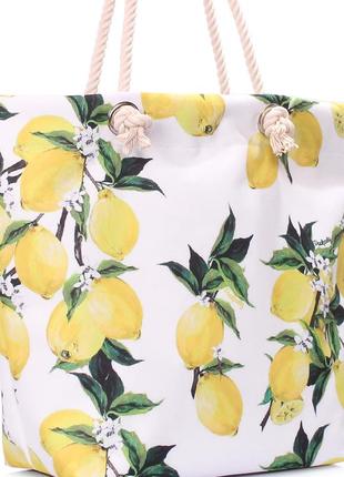 Летняя сумка poolparty anchor с лимонами3 фото