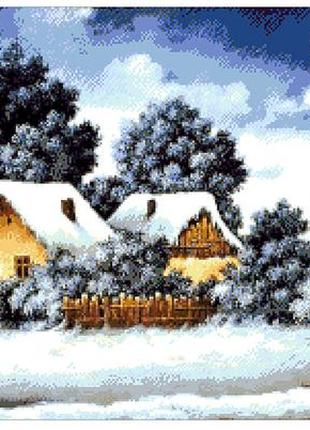 Набор для вышивания бисером зимушка в деревне 75х37 см александра токарева  (2000001204399)