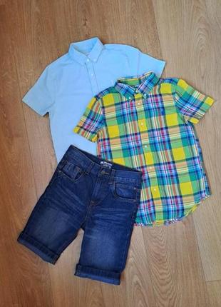 Летний набор для мальчика/джинсовые шорты для мальчика/рубашка с коротким рукавом для мальчика