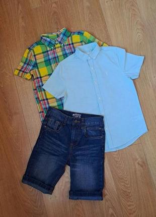 Летний набор для мальчика/джинсовые шорты для мальчика/рубашка с коротким рукавом для мальчика2 фото