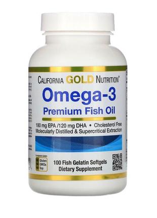 Рыбий жир омега-3 премиального качества california gold nutrition