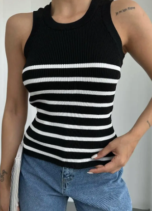 Майка женская в полоску вязка 42-44  av4819-7115sве