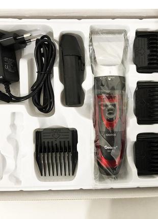 Профессиональная машинка для стрижки волос gemei gm-550 с двумя аккумуляторами3 фото