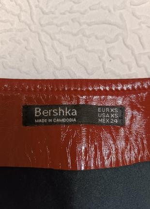 Юбка экокожа bershks xs/24/xxs/40/42/32/343 фото