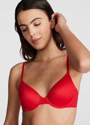 Красный бюстгальтер от victoria’s secret размер ude 36d / eur 80d