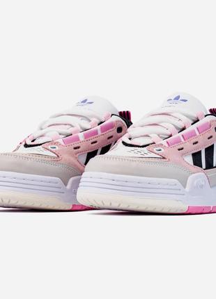 Женские кроссовки белые с розовым adidas adi 2000 white pink9 фото