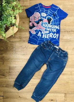 Джинси та футболка людина-павук р 98-104 на 3 -4 г.
