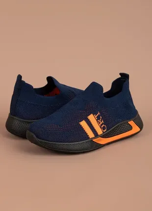 Кросівки для хлопчиків j8521-3 сині сліпони4 фото
