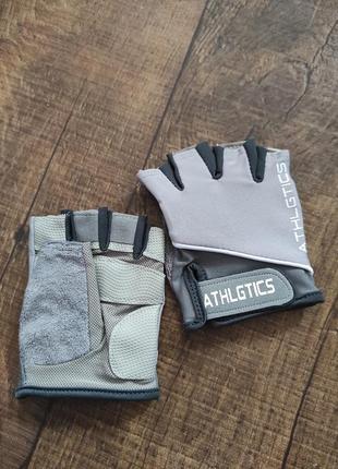 Спортивные перчатки серые женские мужские3 фото