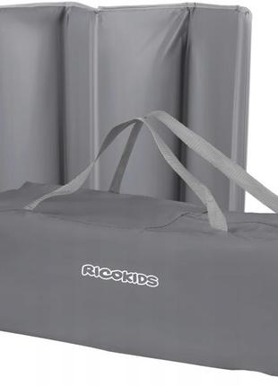 Манеж rickokids 65x125см светло-серый (польша)7 фото