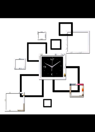 Годинники настінні годинники 3d декор на стіну1 фото