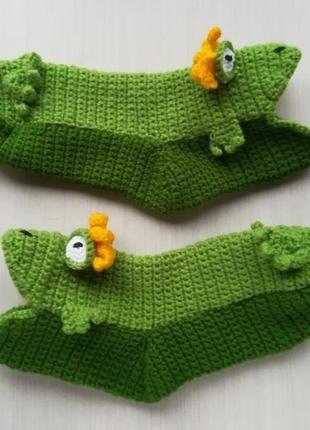 Теплі шкарпетки жабки, домашні капці3 фото