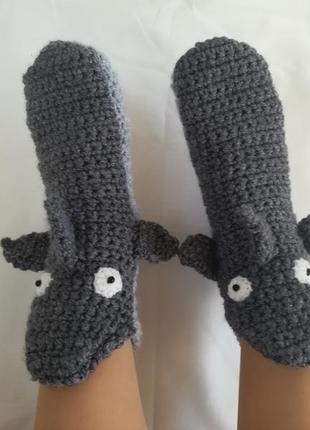 Теплі шкарпетки тваринки, домашні оригінальні тапочки звірі6 фото