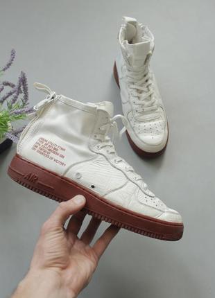 Nike sf air force high шкіряні кросівки високі кеди ейр форс макс adidas puma sb stussy білі converse 44 45